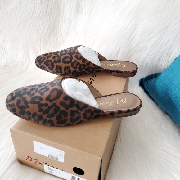 NEW Matisse Zip-It Dark Brown Leopard Mules - Picture 3 of 10